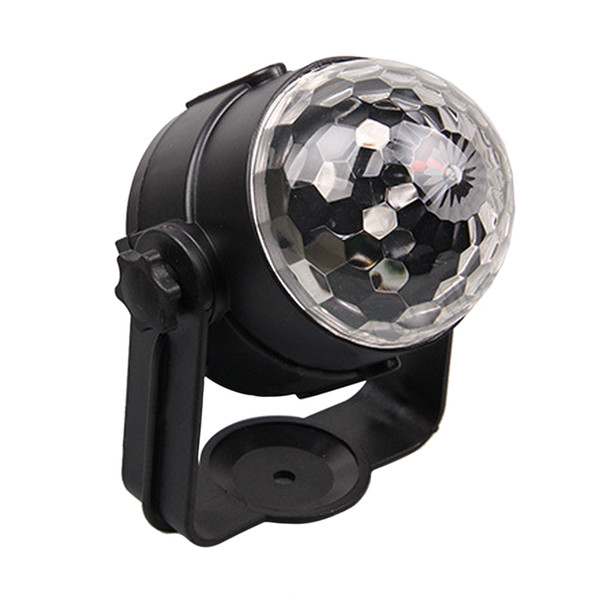 Wholesale-Car LED Music Lights DJ Mini RGB 18w LED MP3 Club Disco Party Crystal Magic Ball Stage Effect Rotating Bulb With USB Interface