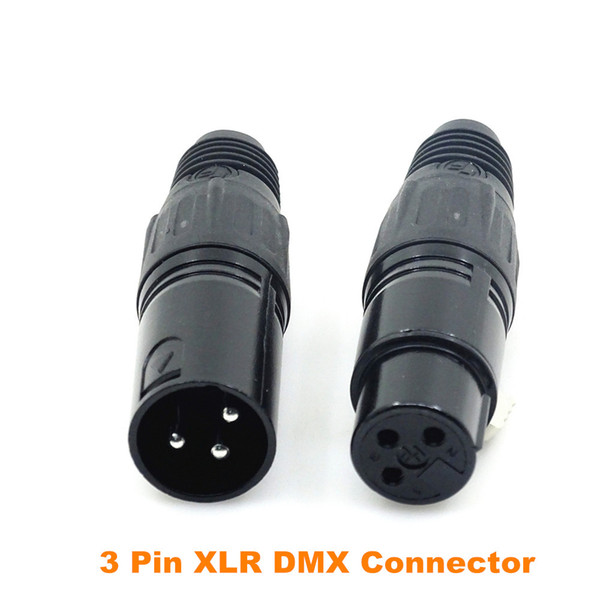 10 Pairs/Lot Metal 3-Pin XLR Male and Female DMX Connector for Stage Light DMX512 Cable Connector Stage Lighting Accessories