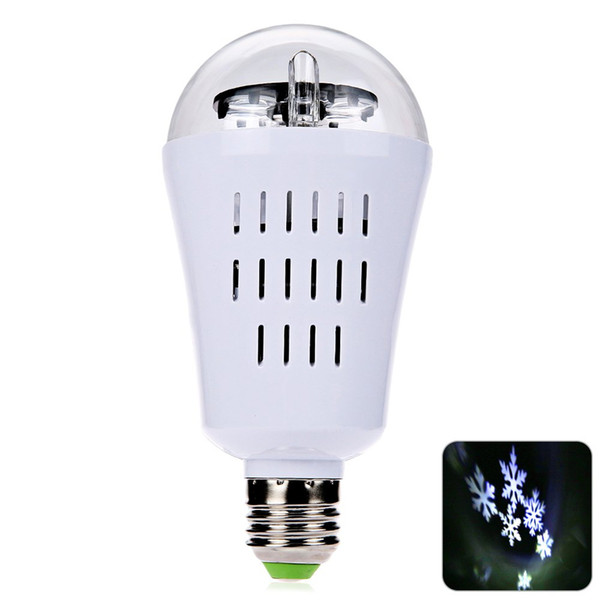 Wholesale-New Design Stage Light Mini Led Bulb Light E27 4W LED Auto Rotating Snowflake Bulb Party Light Projector Bar Bar Stage Lighting