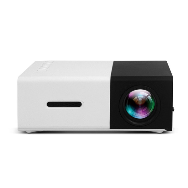 Mini Portable Projector Home LED Handheld Remote Control Projector Resolution 320*240 Brightness 400 LUX US Plug YG300