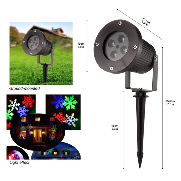 Wholesale- Automatic move LED snowflake projector,landscape kerstverlichting outdoor projector,Christmas led snow flake projector outdoor