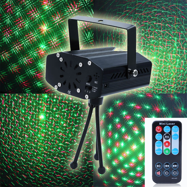 Wholesale-LemonBest Portable multi LED bulb Mini Laser Projector DJ Disco Stage Light Xmas Party Lighting Show With Remote Control