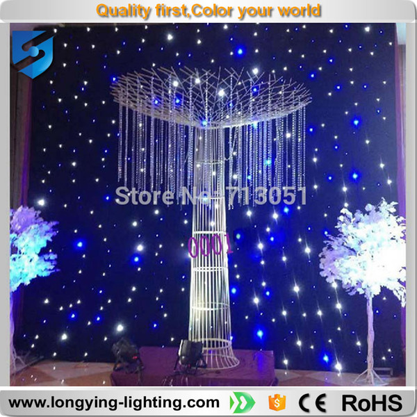 Wholesale-Free shipping,3m*6m dmx BW led starlight backdrop curtain,90v-240v LED Stage Backdrop,LED Star Cloth for Wedding Decoration