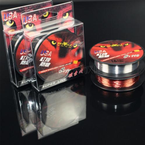 100M Nylon Fluorocarbon Fishing Line 0.1-0.5mm Carbon Fiber Leader Lines High Quality New Red Wolf brand