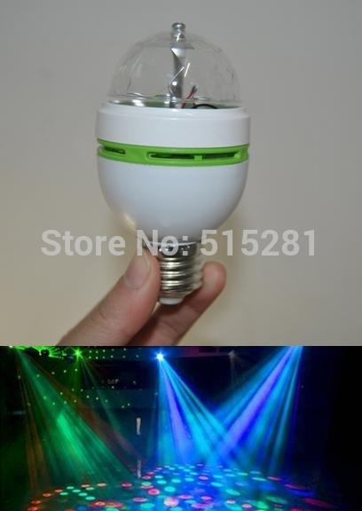 Wholesale-3W LED Rotating RGB Lamp 85-265V Crystal Stage Auto Full Color Effect Light Bar Light KTV Dancing Light BulbLamp