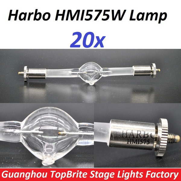 Wholesale- 20xLot Sales HMI 575/2 Stage Scan Lamp Bulb 575W Stage Studio Lamps Metal Halide SFc10-4 Double Ended HMI575 Follow Spot Bulb