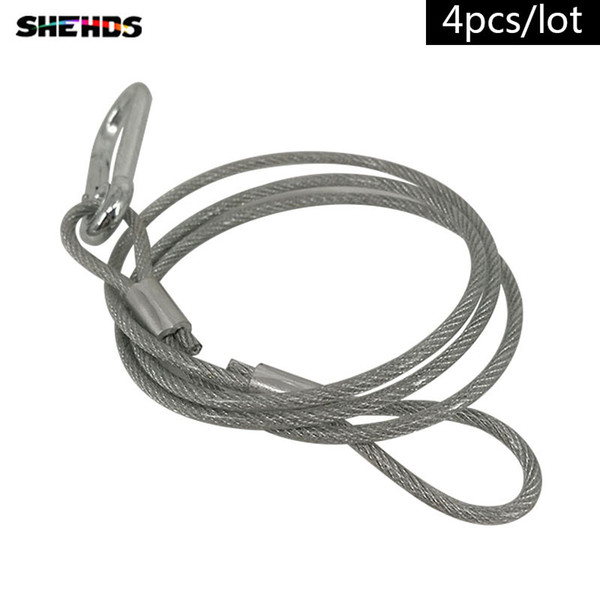 4pcs/lot 80cm Stainless Steel Rope Load bearing 20kg XR33 Safety Ropes Security Cables for LED Par Moving Head Lighting accessorie