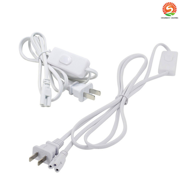 6ft Cable for Integrated T8 T5 led tubes lights Connector Power Cable with switch US Plug