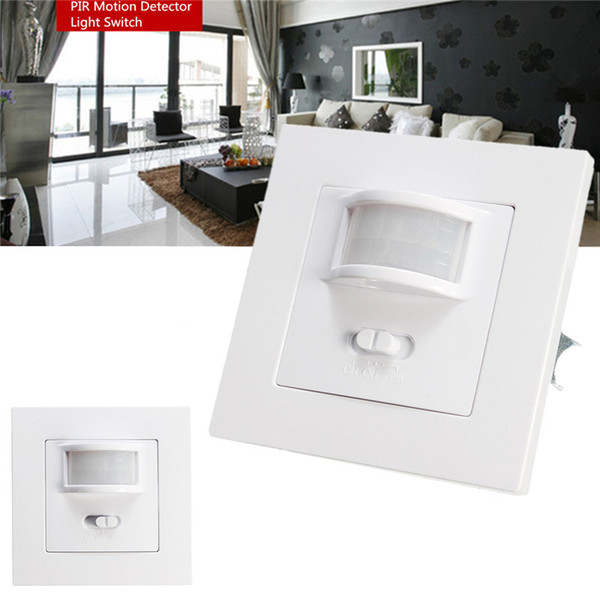 110V/AC-240V/AC Infrared PIR Motion Sensor Detector Light Switch Sensor Recessed Wall Lamp Bulb Switch 140 Degree 50-60Hz