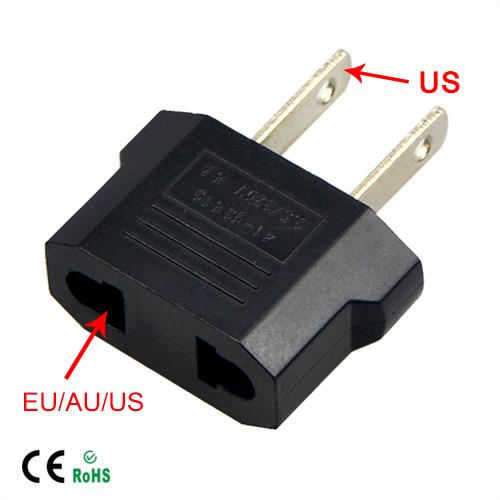 1Pcs Universal Travel EU or US to US AC Plug Converter Euro Europe to US Wall Sockets Power Adapter Charge Outlet