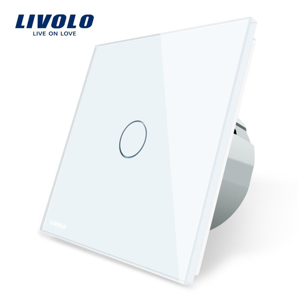 2018 EU Standard Switch Wall Touch Switch Luxury White Crystal Glass, 1 Gang 1 Way Switch, AC 220-250 C701-11/2/3/5