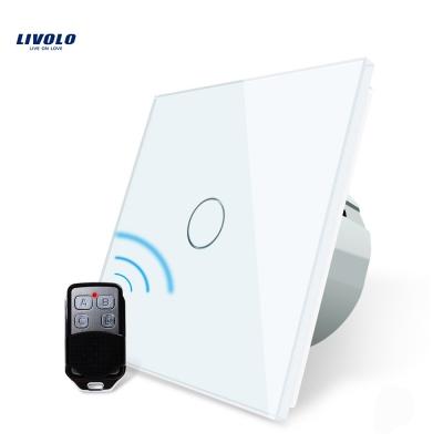 LIVOLO Intelligent Remote Switch Wall Light Touch with Mini Controller Wall Light Remote Touch Switch Toughened Glass Free Shipping