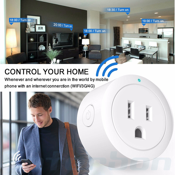 WiFi Smart Plug Mini Plug Remote Control Your Appliances Anywhere Timing Function Works with Alexa Echo/GoogleHome/IFTTT for Voice Control