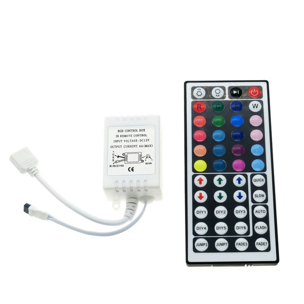 44Keys IR Remote Controller DC12V RGB LED Controller for SMD3528 SMD5050 RGB LED Strip 10m Control Distance