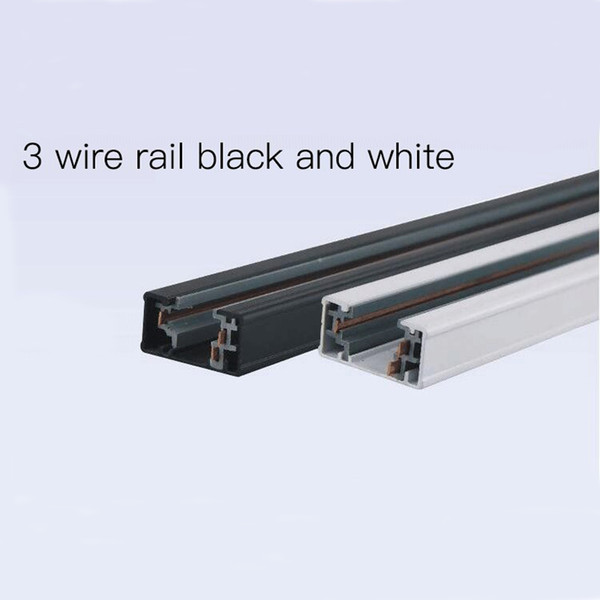 3 Wire 1 Phase Spot Lighting Rail Recessed Ceiling Track black white rails led spotlight 15w 20w Free shipping