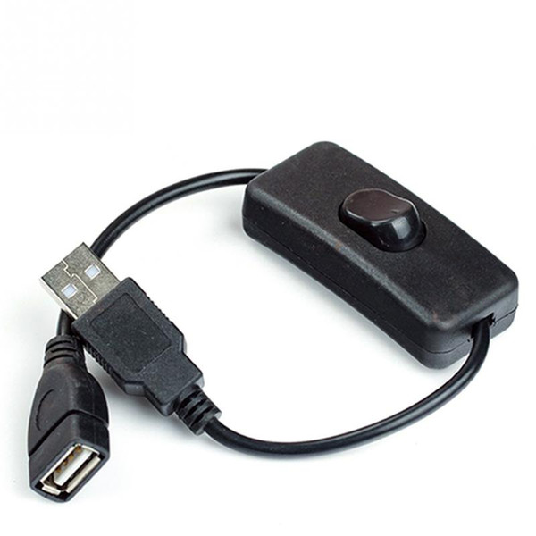 28cm Black USB 2.0 To DC Charging Cable With Switch 5V 2A USB Wire To DC For Orange Pi For Orange Pi One Banana Pi M2