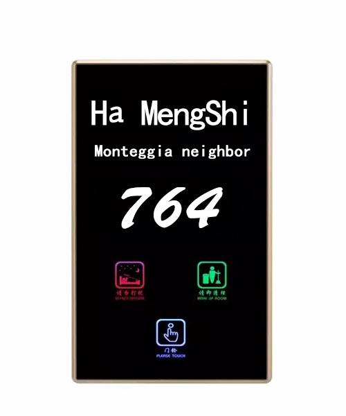 WOXIU Intelligent Touch Switch Smart Hotel Number Plate Custom switch Waterproof smart and colorful switch control lights