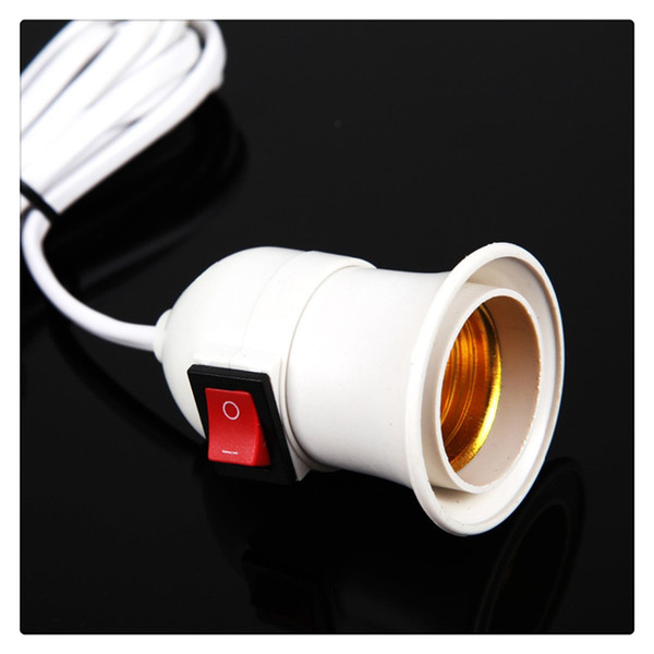 Pendant Lamp Holder E27 Screw Socket with Switch Two Phase Plug Red Black Switch 100% Brand New and High Quality