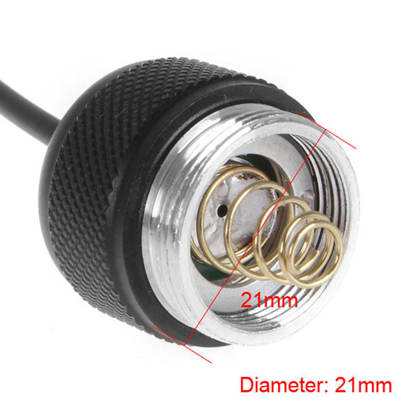 Wholesale - Black 21mm Diameter Remote Pressure Switch For UltraFire CREE WF-502B LED Flashlight Torch Light LEF_963