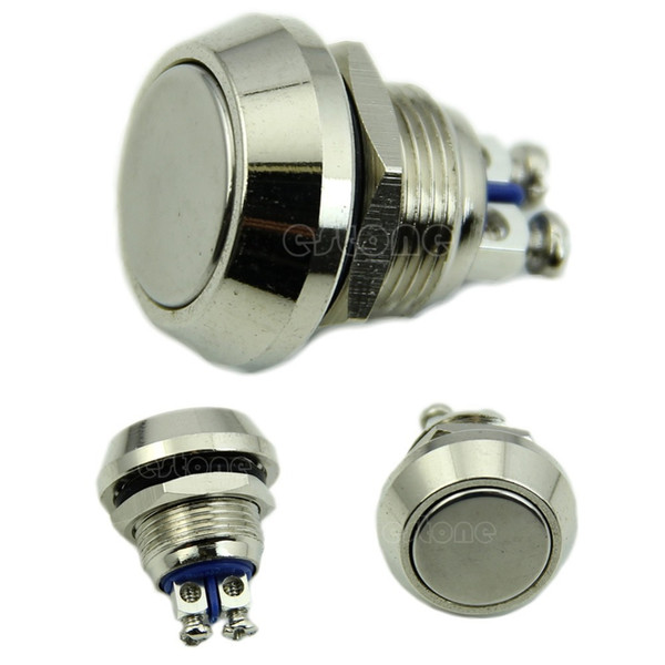 Free Shipping 12mm Start Horn Button Momentary Stainless Steel Metal Push Button Switch order<$18no track