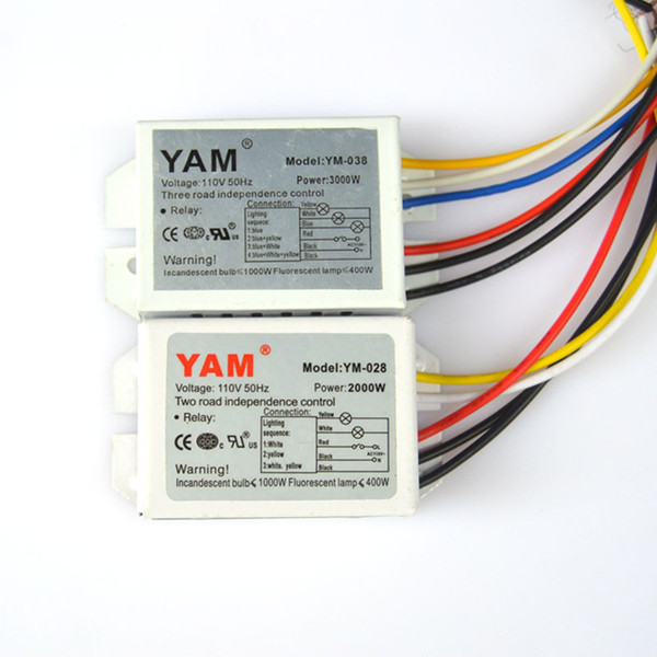 110V 220V Smart Digital Segment Switch for Crystal Lamp Ceiling Light 2 Ways 3 Sections 3 Ways 4 Sections 2000W 3000W Optional