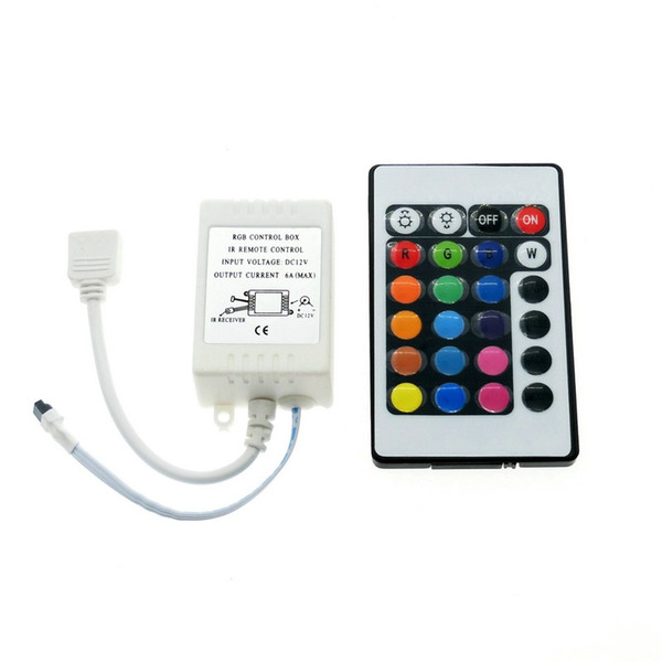 DC12V LED RGB Controller 24Keys IR Remote Controller for SMD 3528 5050 RGB LED Strip Lights