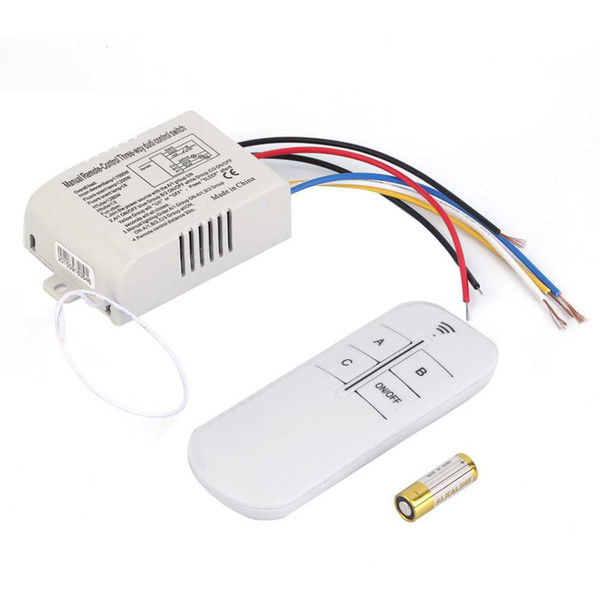 High Quality 220V 3 Way ON/OFF Digital RF Remote Control Switch Wireless For Light Lamp Brand New