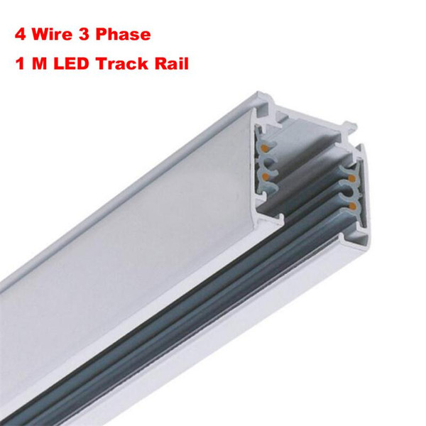 LED Track Light Rail for COB Led track Light 3 Phase 3 Circuit 4 Wires Aluminium Track Light System DHL Free ship