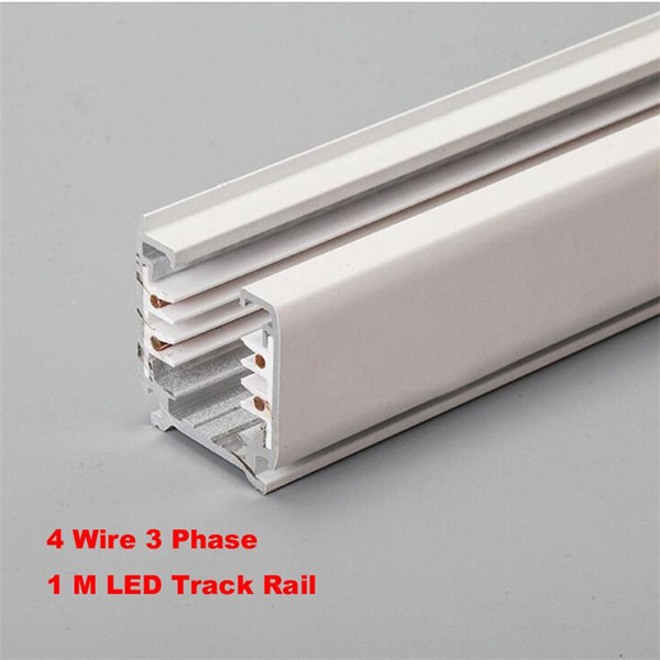 1m Aluminium fixture track rail for Led track lighting spotlight Universal four-wrie rails DHL/Fedex Free shipping