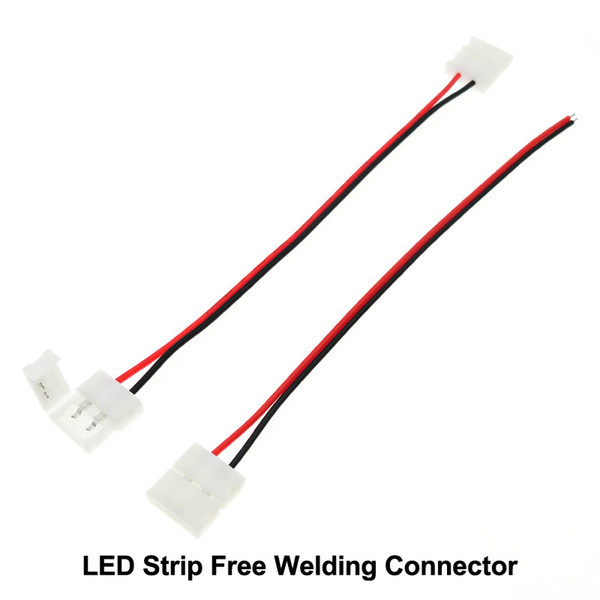 LED Strip Connector 2pin 10mm / 2pin 8mm with Wire Free Welding Connector