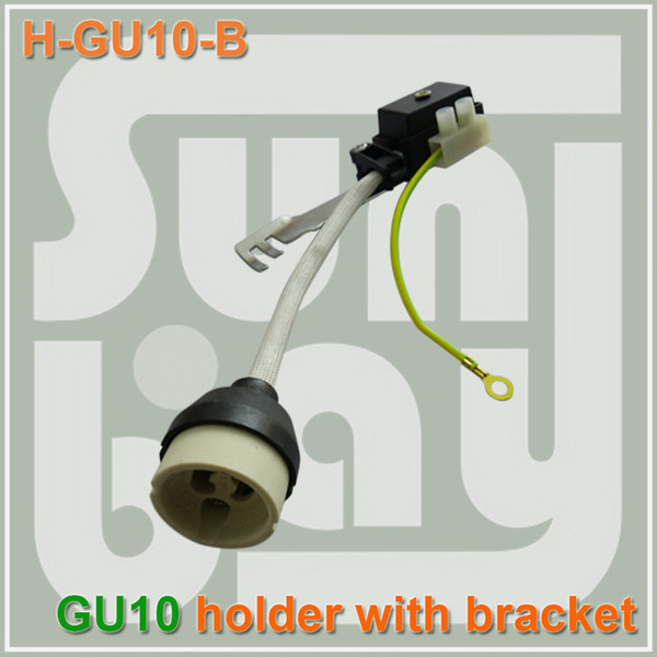 Free shipping hot selling high quality GU10 LED Downlight Lamp Holder Socket Connector Adaptor Fixture with black block