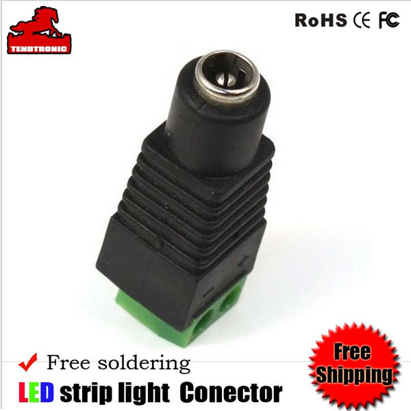 DC female conector Free solder for led strip light , 12v flexible strip DC plug female connector free soldering