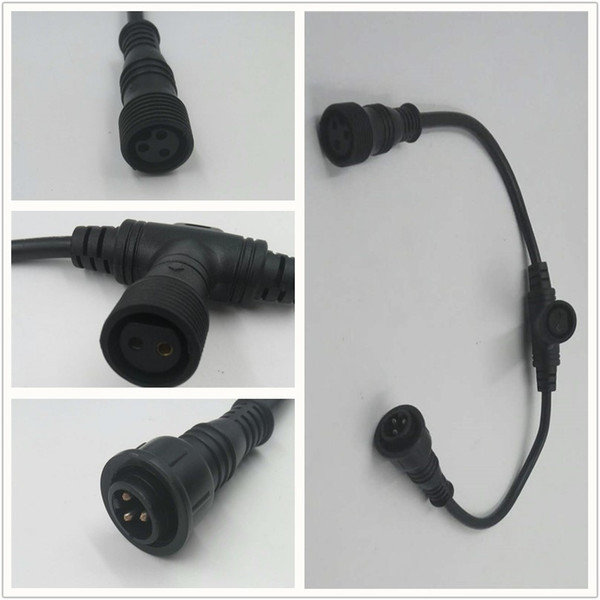 3 core T type,IP68 waterproof splitter;BLACK/WHITE color;the male connect's diameter;18.5mm/13.5mm(3-2-3core) 18AWG