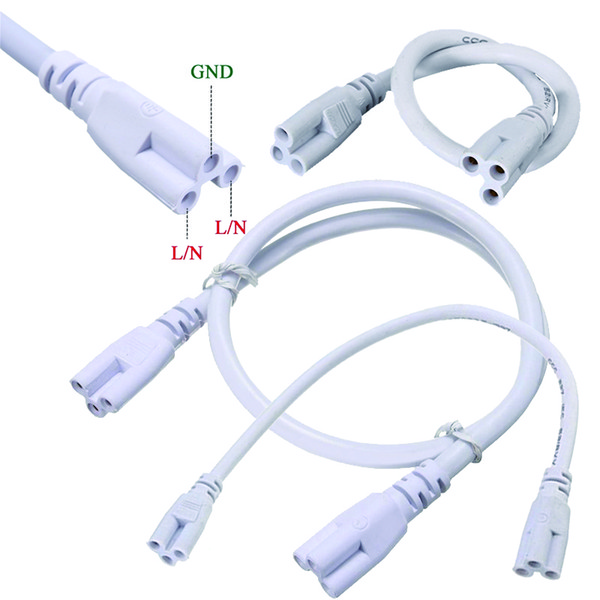 T5 T8 LED Lamp connecting wire, 1ft-5ft integrated tube cable linkable cords for LED Tube Lamp Holder Socket Fittings with Cables