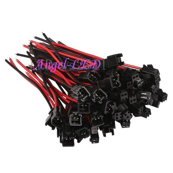 Free shipping 2 pin Male/female JST SM 2Pin Plug Connector 2pin Wire cable pigtail for single led strip light Lamp Driver CCTV