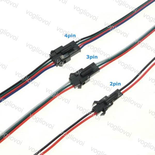 LED Wire Connector 2Pins 3Pins 4Pins Plug Male to Female Quick Connector Terminal Block Easy Fit for LED Strip 10cm Length EPACKET