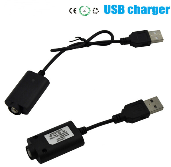 100pcs eGo USB Charger Electronic Cigarettes ego thread to usb adapter Charging Cable for eCigs EGO EVOD mini Battery Vape Kits