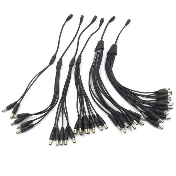 1 Female to DC 2/3/4/5/8 Male Plug Power Cord Adapter Connector Cable Wire Power Cord Adapter Connector Cable Splitter