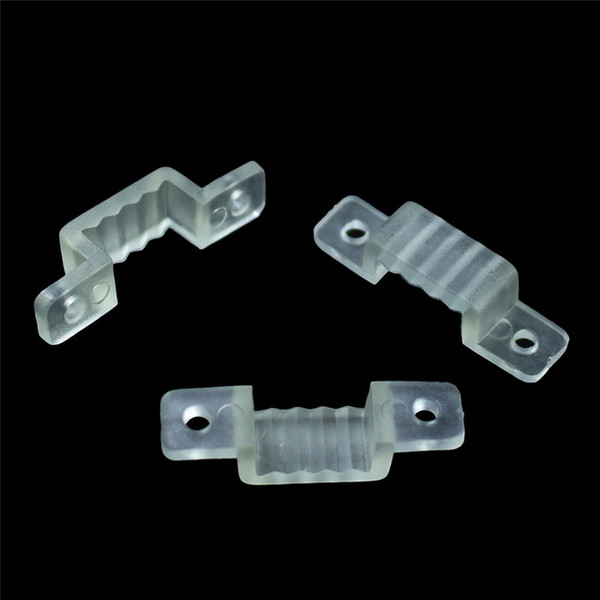 100 Pieces 10mm LED Fixing Silicone Mounting Clips For 220V 5050 2835 waterproof LED Strip Light Connector For 220V LED Tape