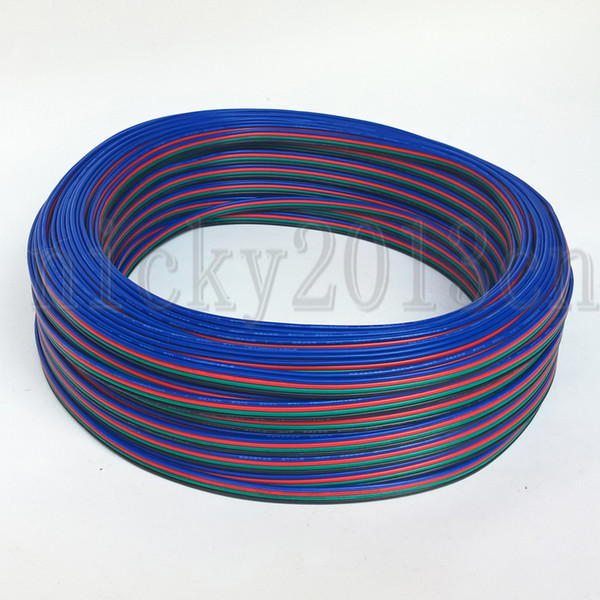 100 Meters 4Pin RGB Extension Wire Cable Connector for 3528 5050 RGB LED Strip Light