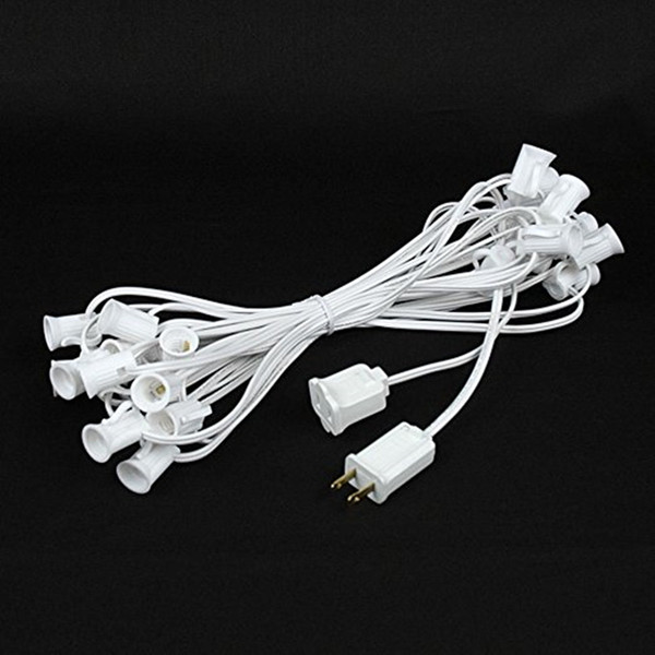 Holiday String Light Wire 10M 20sockets+4m Lead Wire Globe G40 String Light Cables Christmas Wedding Outdoor garland Waterproof ( EU PLUG)