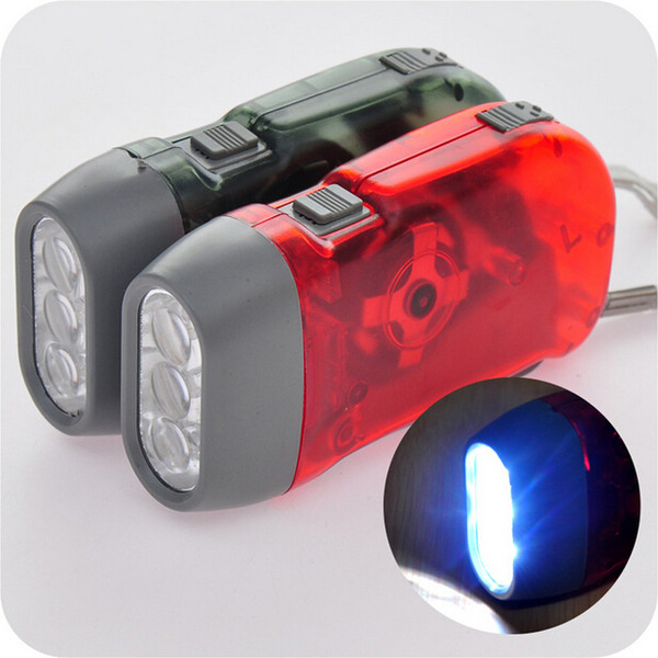 Hand Dynamo Generator Hand-pressing LED Flashlight Brand No Battery Hand Pressing Powered 3 LED Flashlight dynamo torch CYA5