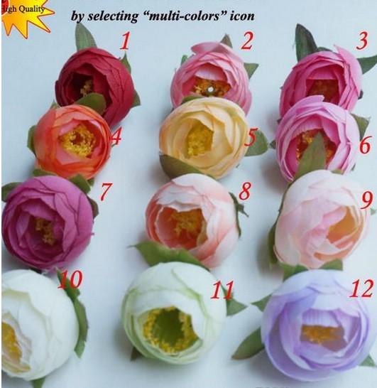 100pcs/lot Artificial Silk Flowers Heads Fake Camellia As DIY Craft Supplies Of Wreath Wedding Decoration flores artificiais