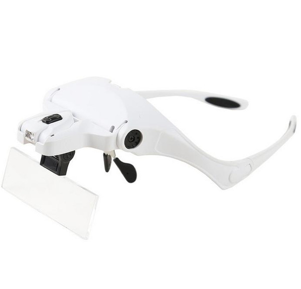 1.0X 1.5X 2.0X 2.5X 3.5X Adjustable 5 Lens Loupe LED Light Headband Magnifier Glass with lamp