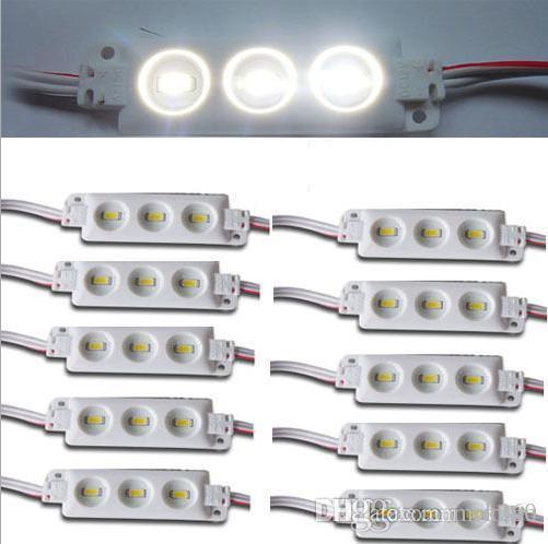 Hight Bright 5630 smd injection module warm White led module DC12v 3 chips led light module waterproof hard bar advertising board