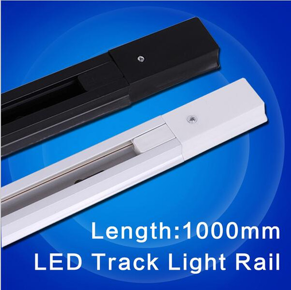 1 Meters 2 Phase White Black International Universal Led Track Light Lamp Rail Line Metal Halide Slide Rail Connector