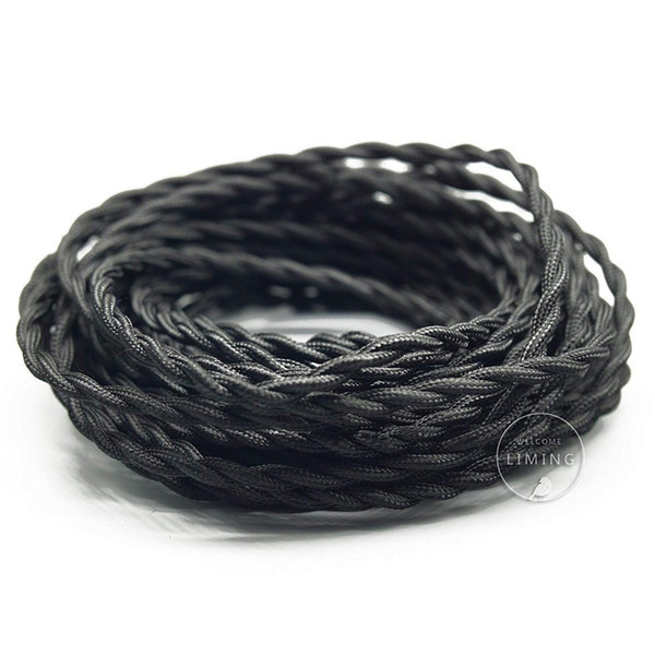 50 Feet Twisted Cloth Covered Wire 2-Conductor 18-Gauge Fabric Electrical Cord Cable,DIY Lamp strands Textile Electrical Wire