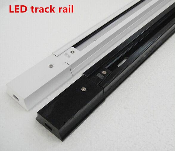 1m LED track rail,Track light rail connectors,Universal rails,aluminum track,lighting fixtures,Black,White,Silver shell