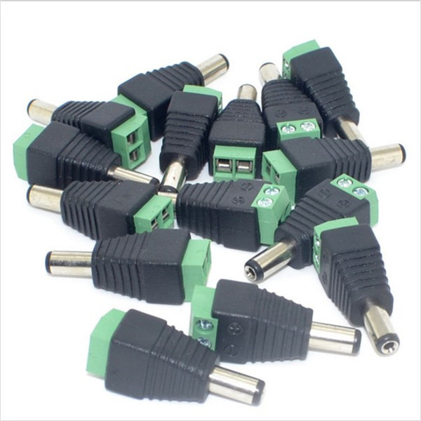 5 Pair 5.5*2.1 DC Power Male Plug Jack Adapter Connector Plug for CCTV 12v single Colour LED strip Light