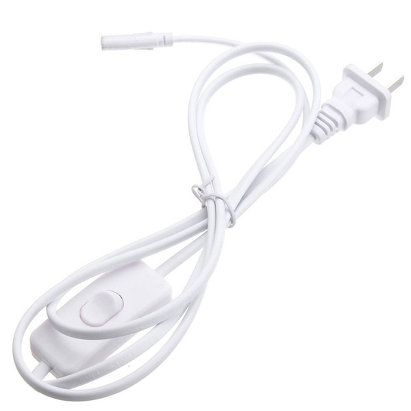 T8 T5 Integrated Lamp Tube Connector 3-Prong US Plug AC Power Cord Cable Charge Adapter White (180cm Length),Cable With US Plug